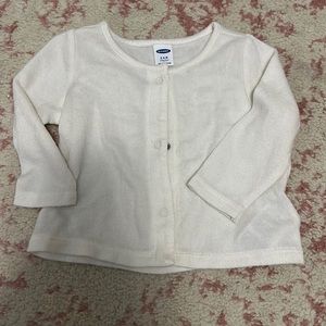 Baby white cardigan 3-6M